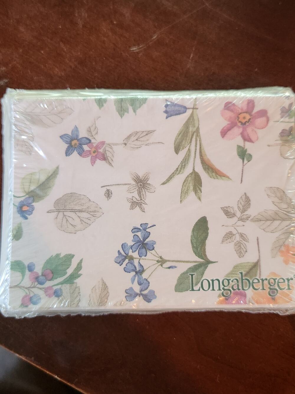 Longaberger Floral Greeting Card Set Factory Sealed New in Package